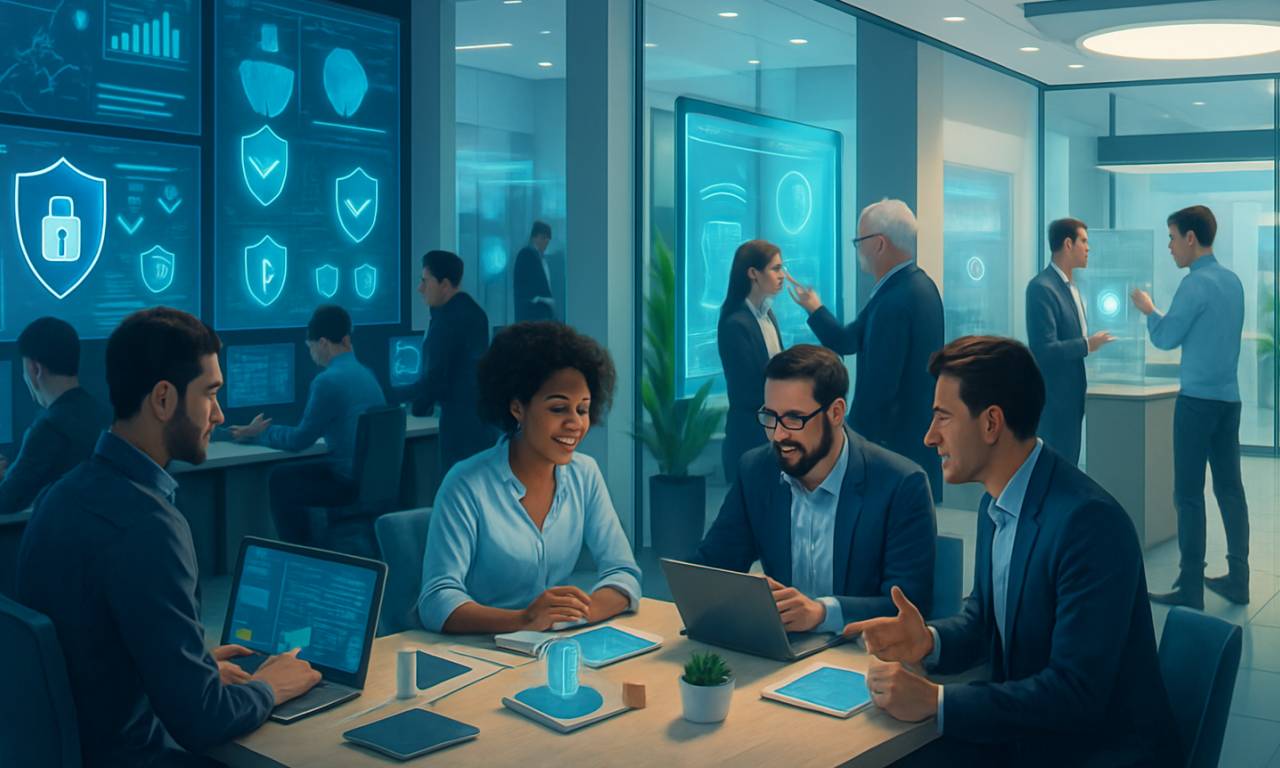 Ilustración que representa el desafío de innovación abierta Corfo Cencosud Scotiabank..