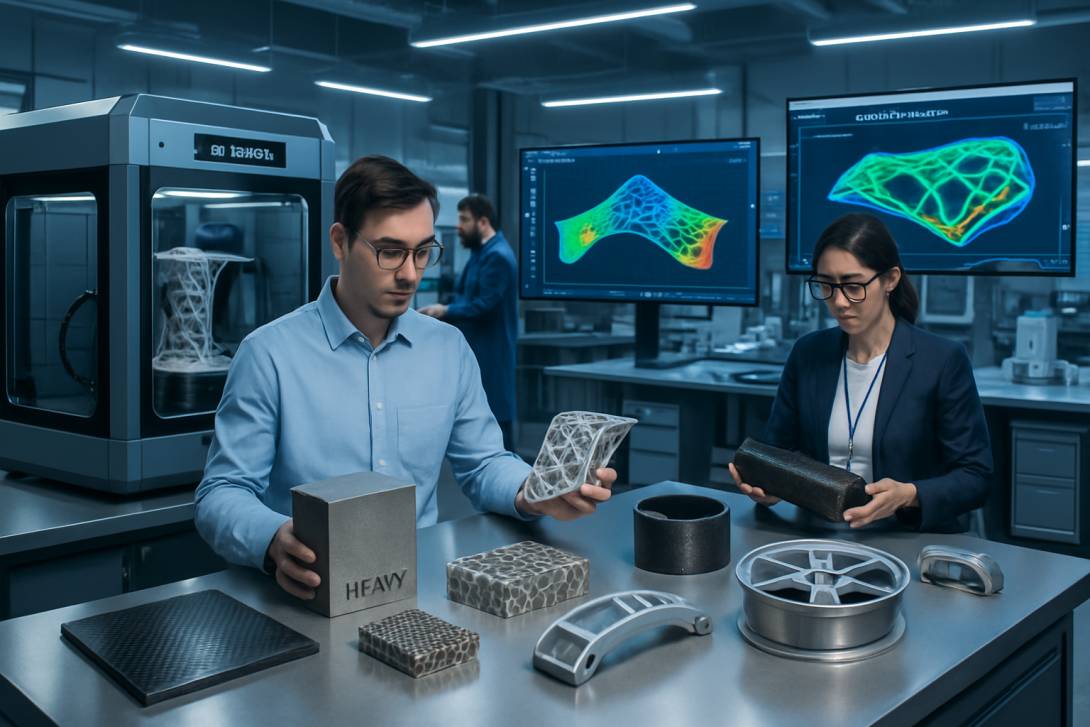 Laboratorio donde expertos desarrollan materiales más ligeros y sustentables.